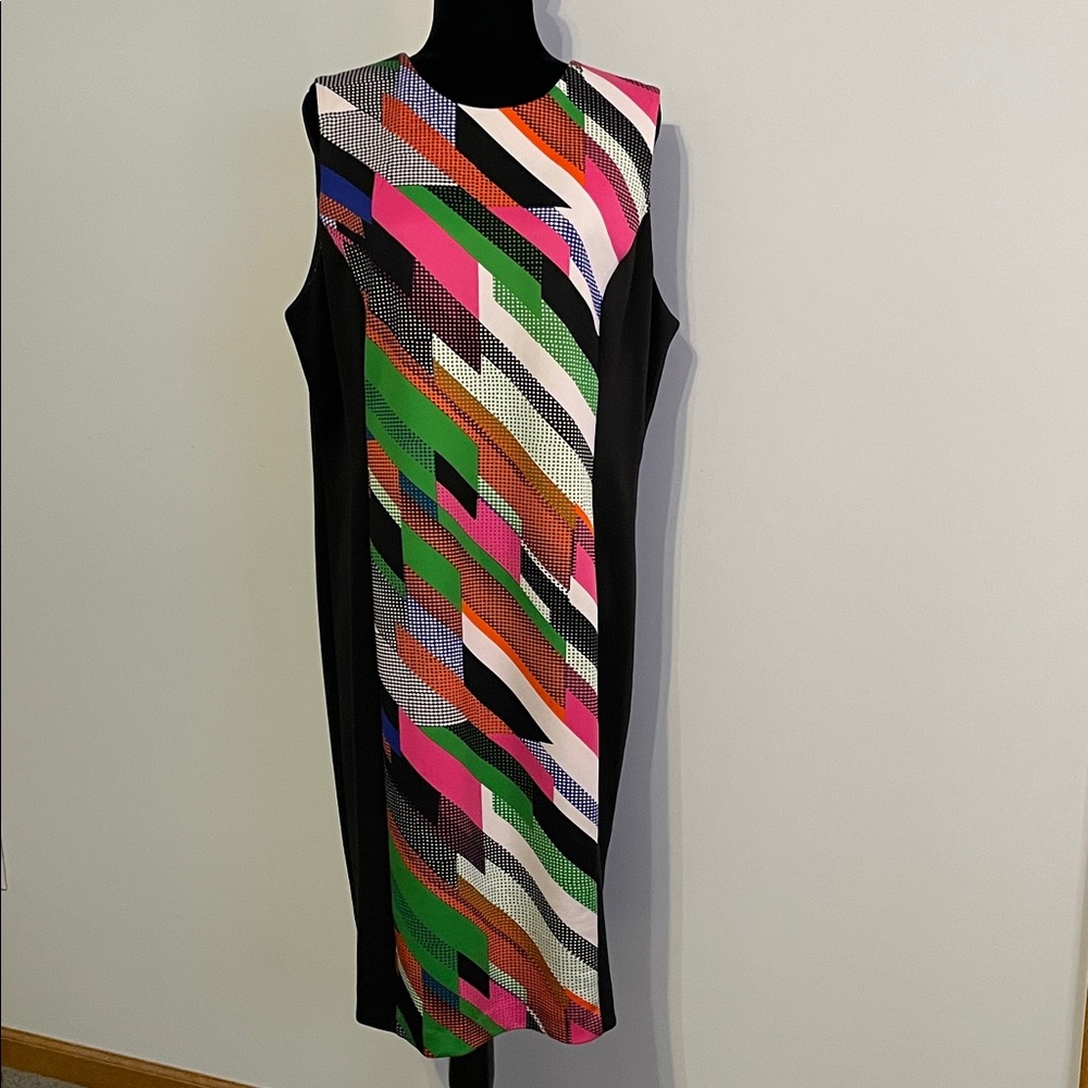 Calvin Klein Multicolor Geometric Pattern Dress